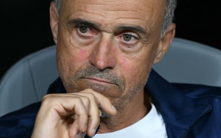 Luis Enrique durante jogo entre PSG e Bayern de Munique, no Mundial de Clubes