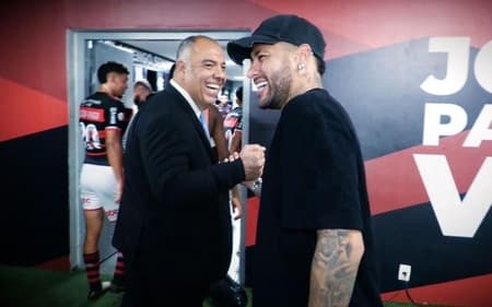 Marcos Braz e Neymar, em publicação do ex-dirigente (Foto: Reprodução/X)