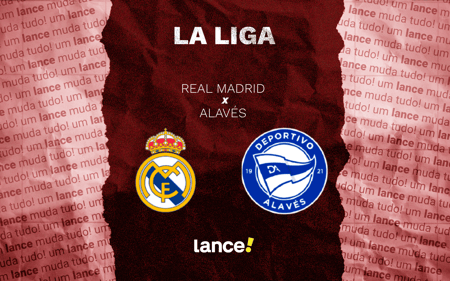 Real Madrid x Alavés pelo Campeonato Espanhol (Foto: Arte/Lance!)