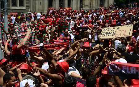 Torcida Flamengo - Festa do título da Libertadores