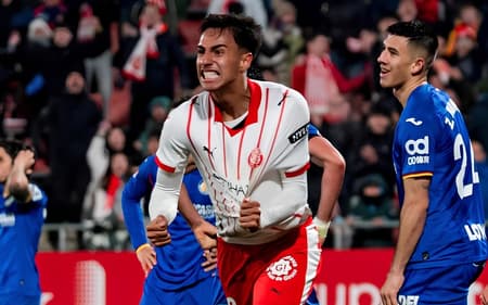 Vitor Reis em ação pelo Girona (Foto: Divulgação/Girona)
