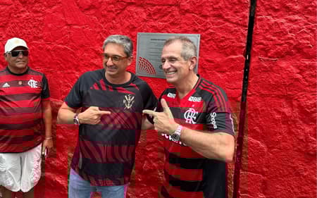 Bap e Willeman, presidente e vice do Flamengo (Foto: Lucas Bayer/Lance!)