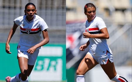 Eloísa (à esquerda) e Helena (à direita), ambas do São Paulo, estão na Seleção sub-17. (SPFC/Divulgação)