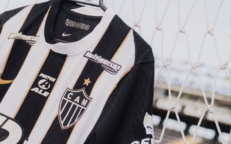 camisa Atlético contra o Santos (Foto: Pedro Souza / Atlético)