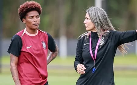 Emily Lima durante treino do Corinthians. (Foto: Rodrigo Gazzanel / Agência Corinthians)