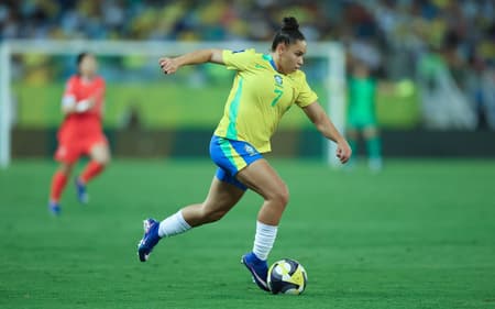 Dudinha em Brasil x Coreia do Sul, pela Fifa Series. (Foto: Lívia Villas Boas/Divulgação)