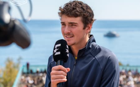 João Fonseca durante entrevista em Monte Carlo (Reprodução)