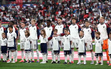 Inglaterra perfilada na Eurocopa 2024.