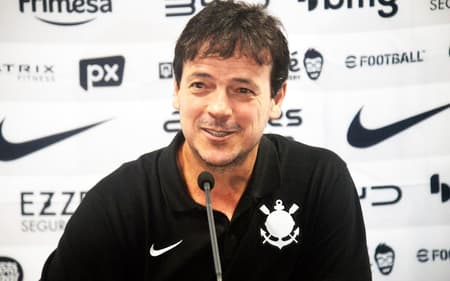 Fernando Diniz durante entrevista coletiva na Arena do Grêmio (Foto: Donaldo Hadlich/Código 19/Folhapress)