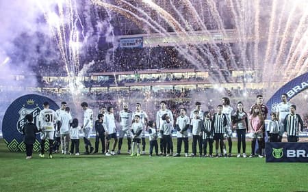 Santos em duelo contra o Grêmio, em Porto Alegre, pelo Brasileirão. (Foto: Reinaldo Campos/ Santos FC)