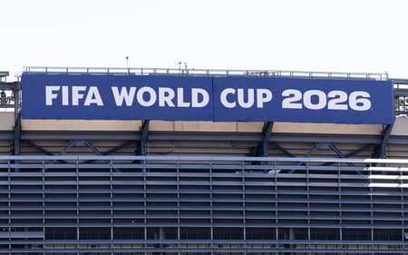 Vista geral do MetLife Stadium, em Nova Jersey, em preparação para a Copa do Mundo de 2026. (Foto: Dustin Satloff/Getty Images/AFP)