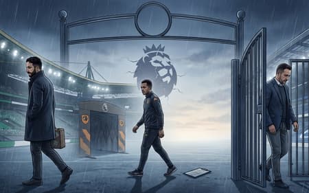 Arte ilustra demissão de treinadores da Premier League