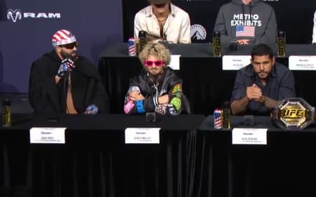 Josh Hokit provoca Alex Poatan em coletiva do UFC Casa Branca (Foto: Reprodução/ X)