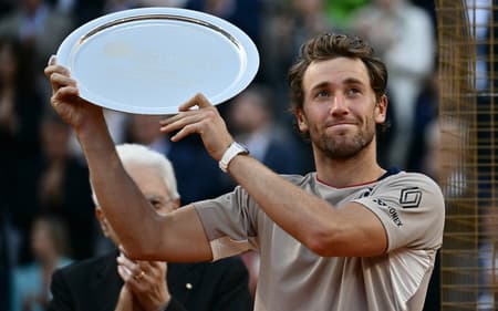 Casper Ruud é vice em ATP de Roma (Foto: Filippo MONTEFORTE / AFP)