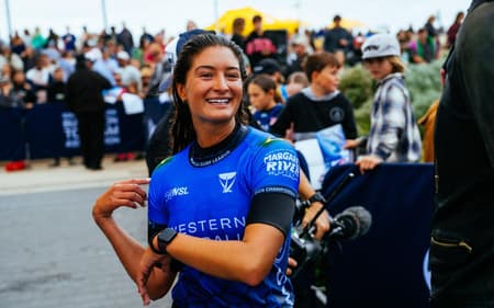 Luana Silva conquistou o 2º lugar na etapa de Margaret River da WSL 2026 (Foto: WSL / Hannah Anderson)