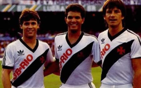 Marcinho, Geovani e Dunga pelo Vasco