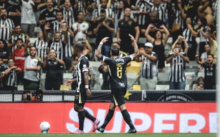 Maycon comemora gol x Mirassol Foto: Pedro Souza / Atlético)
