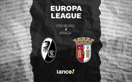 Freiburg e Braga se enfrentam pelo jogo de volta da semifinal da Europa League (Foto: Arte / Lance!)
