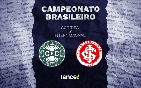 Coritiba e Internacional se enfrentam pela 15ª rodada do Brasileirão (Arte: Lance!)
