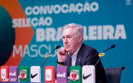 Carlo Ancelotti durante convocação da Seleção Brasileira para os amistosos com Tunísia e Senegal