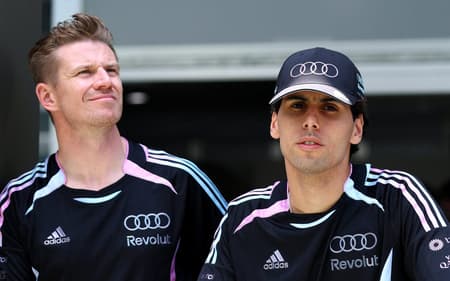 Nico Hulkenberg e Gabriel Bortoleto no GP de Miami pela F1 2026 (Foto: Clive Mason/Getty Images/AFP)