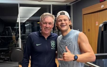Carlo Ancelotti e Lucas Pinheiro