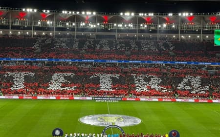 Mosaico da torcida do Flamengo (Foto: Lucas Bayer/Lance!)