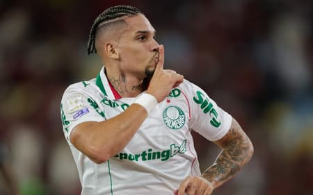 Paulinho comemora gol do Palmeiras sobre o Flamengo (Foto: Ruano Carneiro / Carneiro Images/Fotoarena/Folhapress)