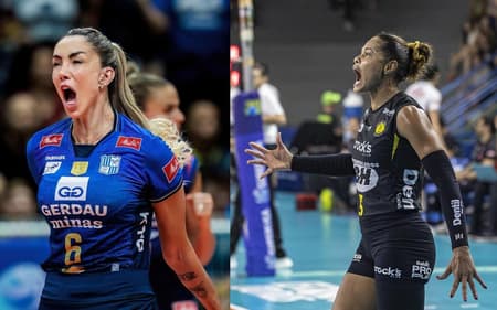 As capitãs e líderes de Minas e Praia Clube, Thaisa e Adenizia