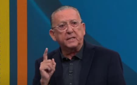 Galvão Bueno fez alerta para o Palmeiras no Brasileirão (Foto: Reprodução Band)