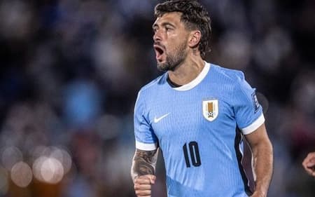 Arrascaeta, do Flamengo, durante partida do Uruguai (Foto: Divulgação/Uruguai)