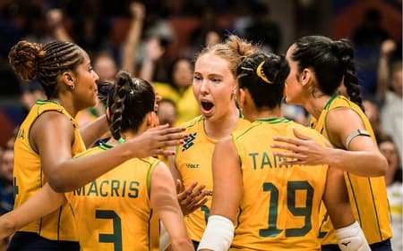Brasil x Itália na semana 1 da VNL 2026 (Foto: Volleyball World)
