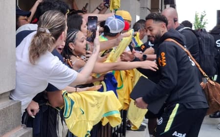 Chegada da Seleção Brasileira a hotel em Cleveland