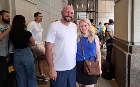 Alfonso Messina e a mulher, Karen Conkey