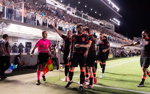 Corinthians vence o Santos com gol de Yuri Alberto. (Foto: Wanderson Oliveira/PxImages/GazetaPress)