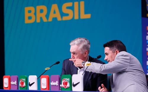 Carlo Ancelotti e Rodrigo Caetano durante convocação da Seleção Brasileira para os amistosos com Tunísia e Senegal