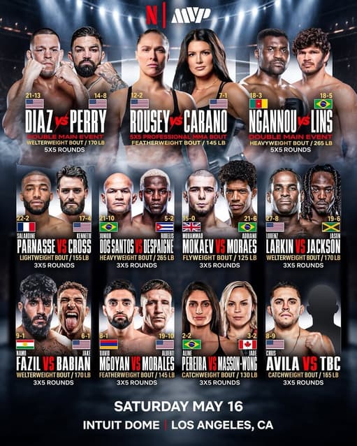 Card completo do primeiro evento de MMA da MVP (Foto: Divulgação)