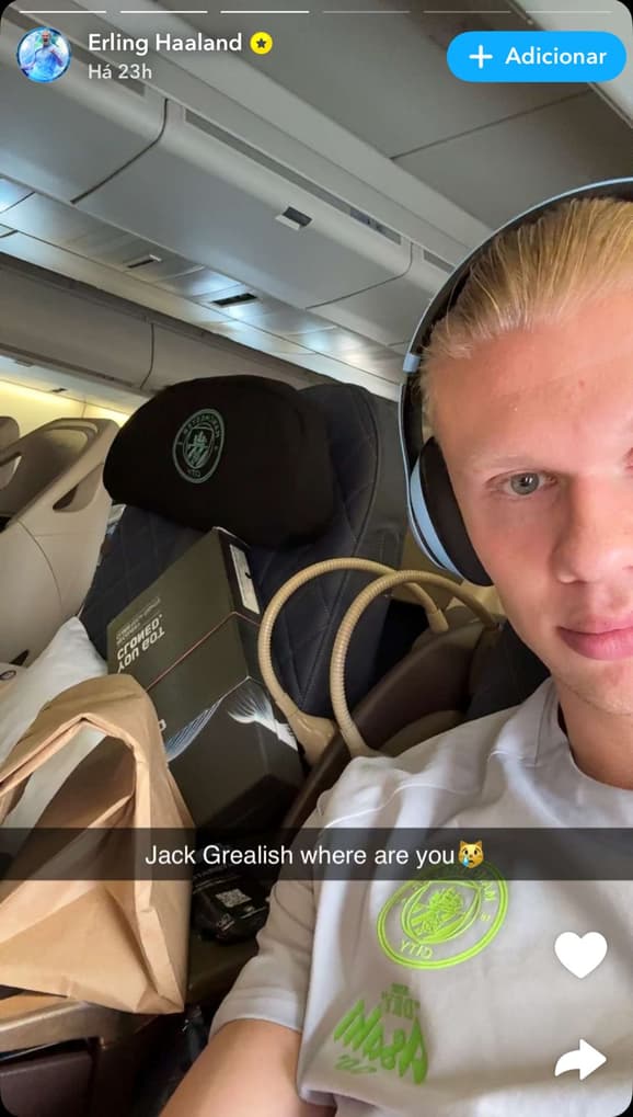 Haaland Manda mensagem para Grealish