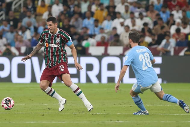 Nino em ação pelo Fluminense contra o Manchester City, pelo Mundial de Clubes