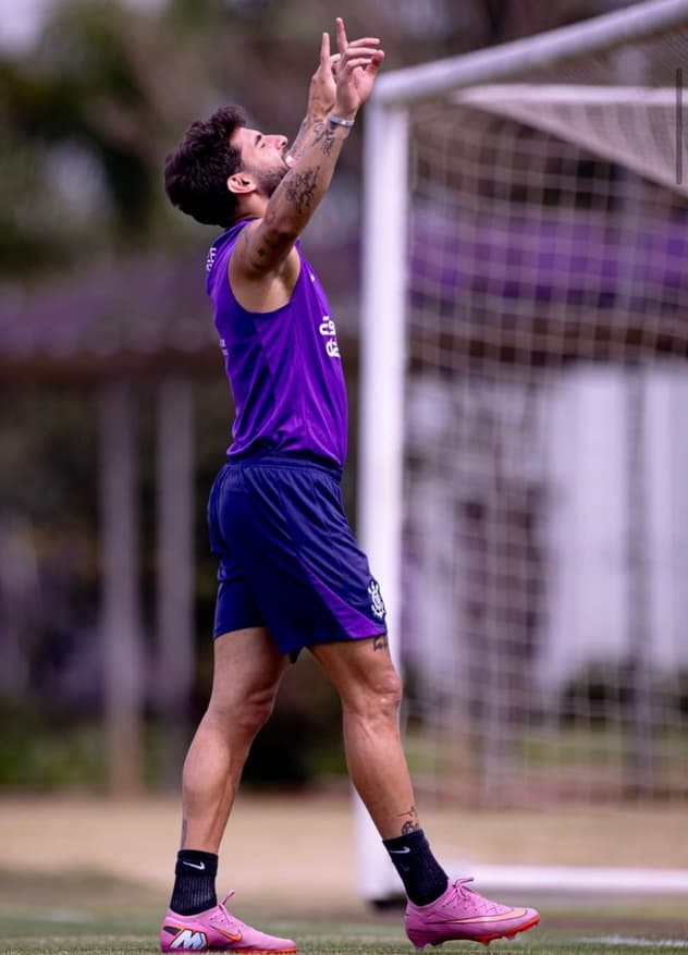 Yuri Aberto durante treino do Corinthians (Foto: Rodrigo Coca/Agência Corinthians)