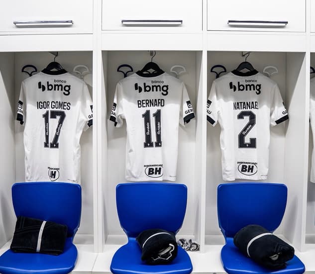 Vestiário contra o Grêmio ((Foto: Pedro Souza / Atlético)