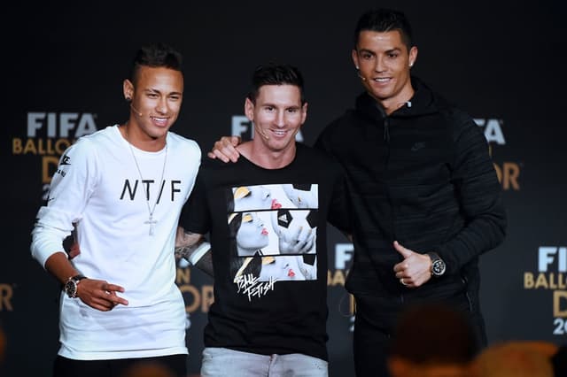 Bola de Ouro - Neymar, Messi e Cristiano Ronaldo