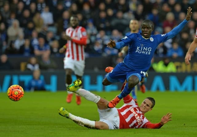 Kante - Leicester x Stoke (Foto: AFP)