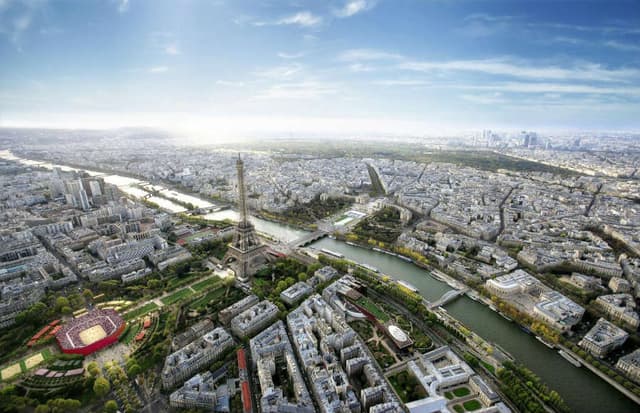 Em Paris-2024, o vôlei de praia pode acontecer aos pés da Torre Eiffel (Crédito: Divulgação)