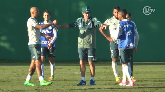 Primeiro treino de Cuca no Palmeiras