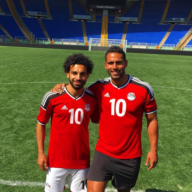 Mo Salah e o amigo Aly Mazhar