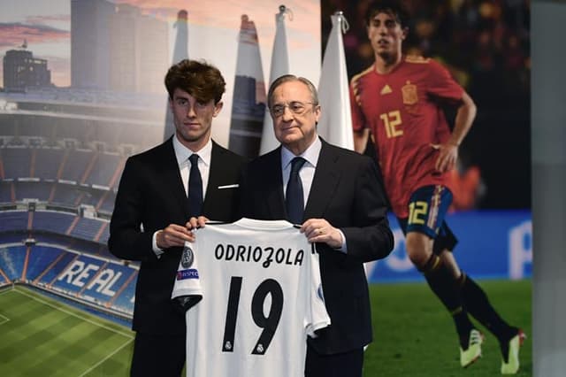Odriozola e Florentino Pérez - Real Madrid