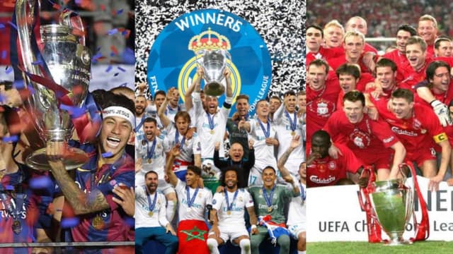 Frame - clubes mais vezes finalistas da Champions