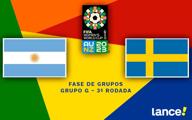 Argentina x Suécia (Arte: Vítor Araújo/Lance!)