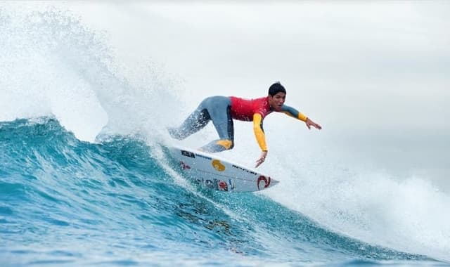 Gabriel Medina surfando em Bells Beach, na Austrália (Foto: Divulgação/WSL)